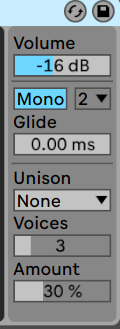 Ableton's Wavetable synth mono section