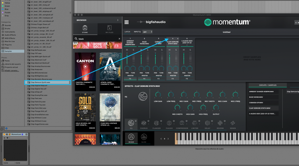 momentum big fish audio plugin features loops music production aulart edit mixing slice FX sample daw