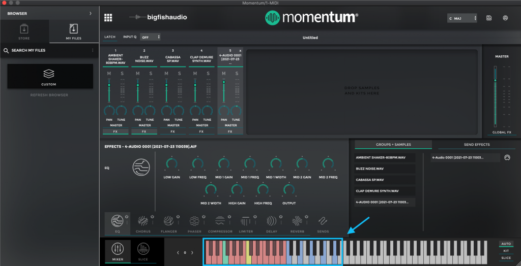 momentum big fish audio plugin features loops music production aulart edit mixing slice FX sample daw