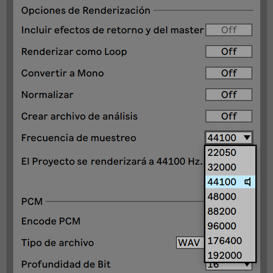 ableton live music production aulart rendering exporting track mastering mixing soundcloud settings options bit depth sample rate mp3