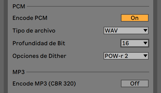 ableton live music production aulart rendering exporting track mastering mixing soundcloud settings options bit depth sample rate mp3