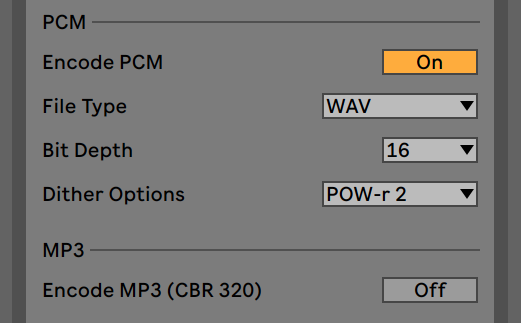 ableton live music production aulart rendering exporting track mastering mixing soundcloud settings options bit depth sample rate mp3