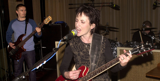 Dolores O'Riordan of The Cranberries performs on stage at Wisseloord Studios (Photo by Rob Verhorst/Redferns)