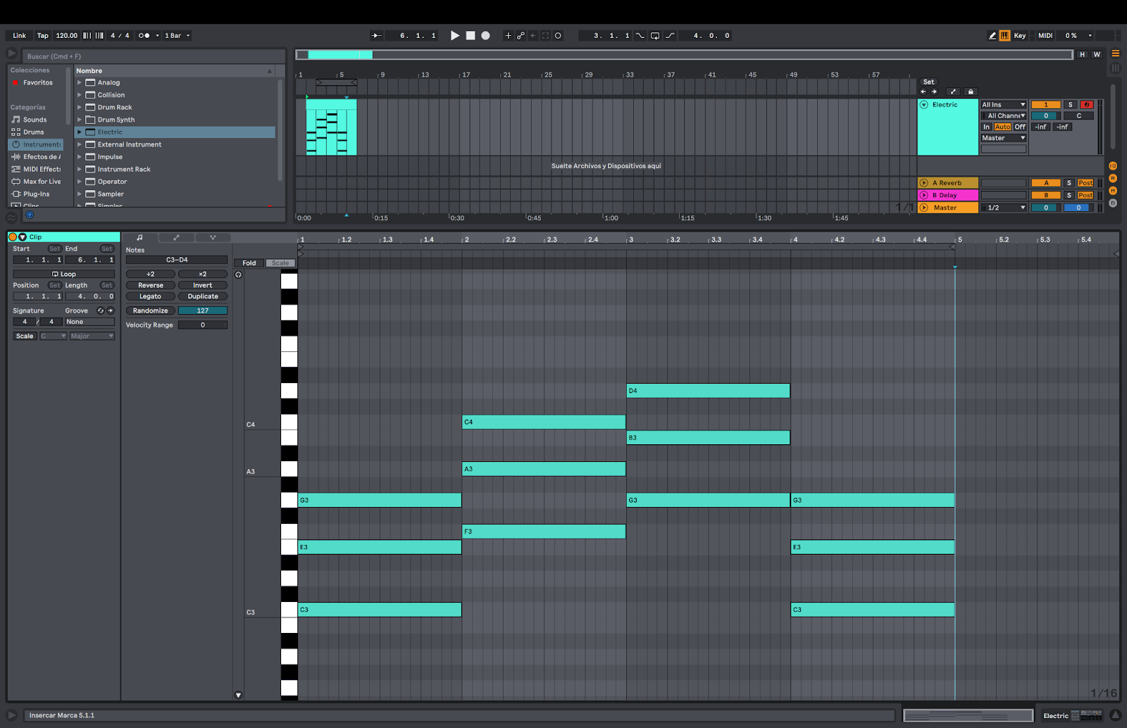 Chord progression Ableton